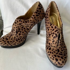 Style&Co. Faux Fur Leopard High Heel Stiletto Bootie Size 6